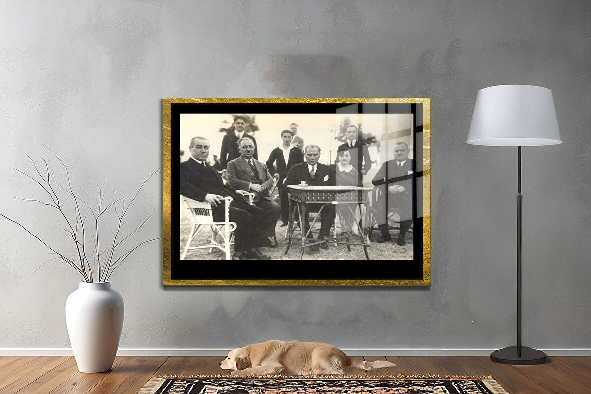 Gazi Mustafa Kemal Atatürk ÖZEL SERİ^# Miyrem  Design Cam Tablo Model: 779
