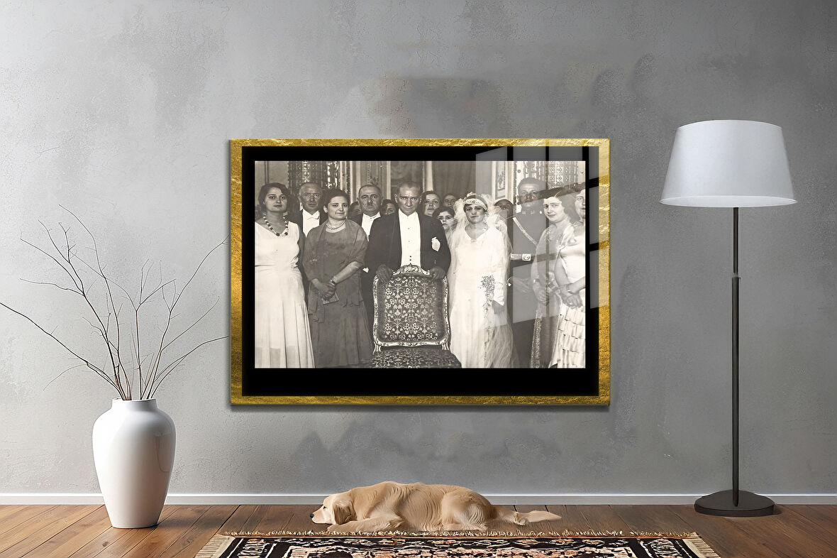 Gazi Mustafa Kemal Atatürk ÖZEL SERİ^# Miyrem  Design Cam Tablo Model: 780