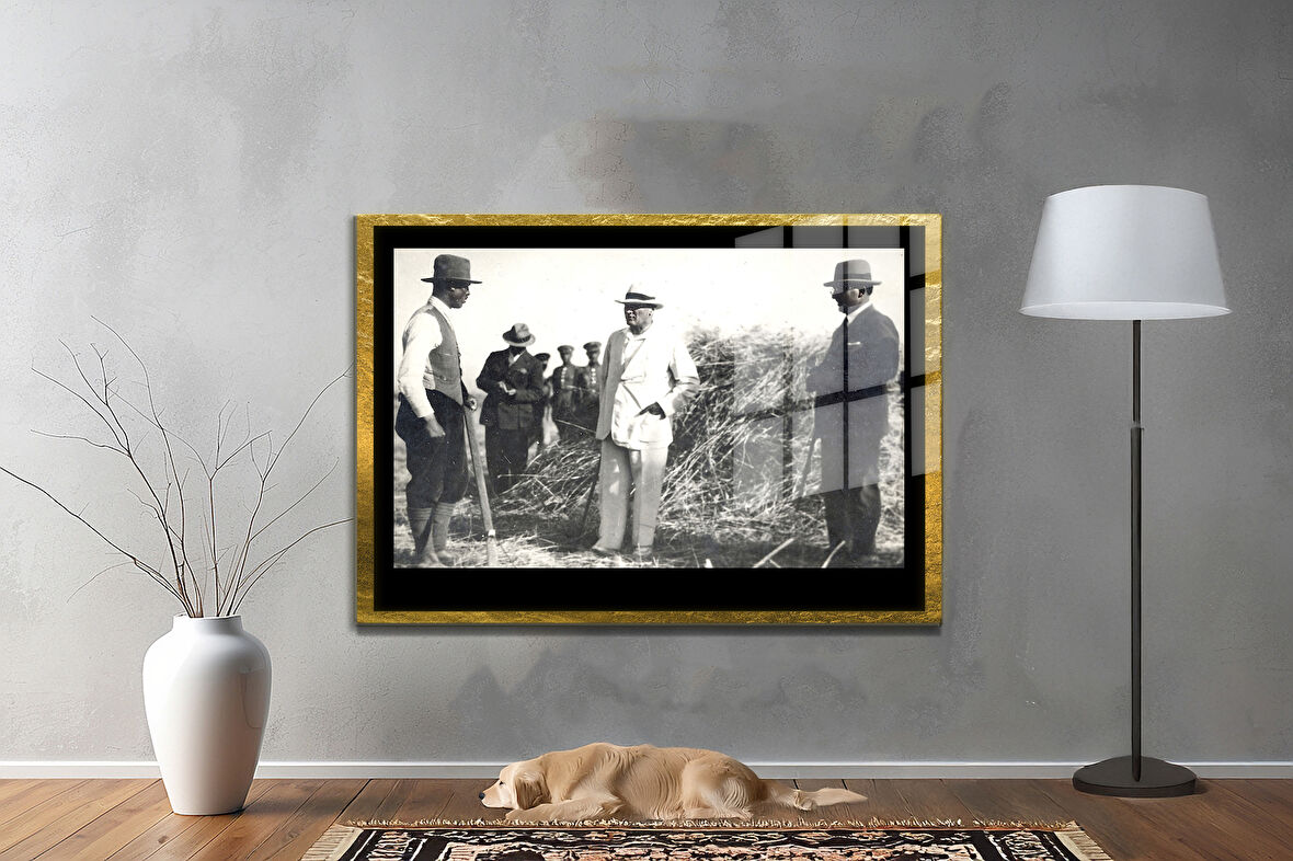 Gazi Mustafa Kemal Atatürk ÖZEL SERİ^# Miyrem  Design Cam Tablo Model: 783