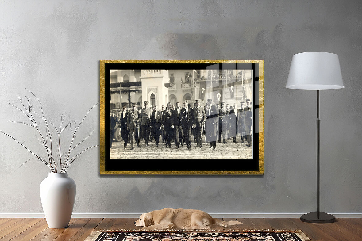 Gazi Mustafa Kemal Atatürk ÖZEL SERİ^# Miyrem  Design Cam Tablo Model: 784