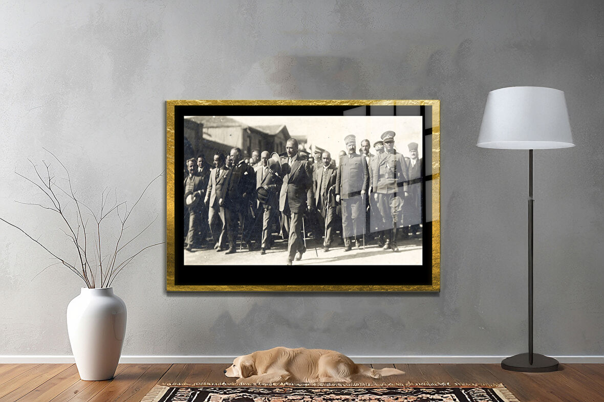 Gazi Mustafa Kemal Atatürk ÖZEL SERİ^# Miyrem  Design Cam Tablo Model: 787