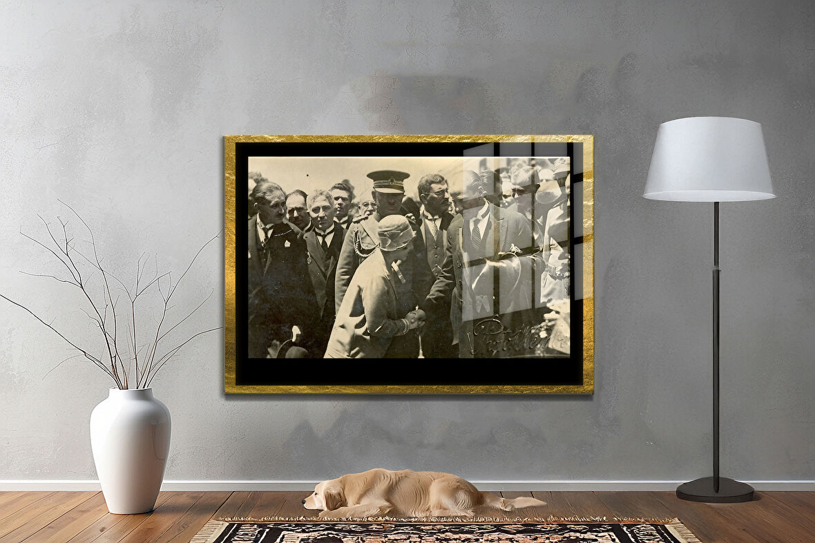 Gazi Mustafa Kemal Atatürk ÖZEL SERİ^# Miyrem  Design Cam Tablo Model: 798