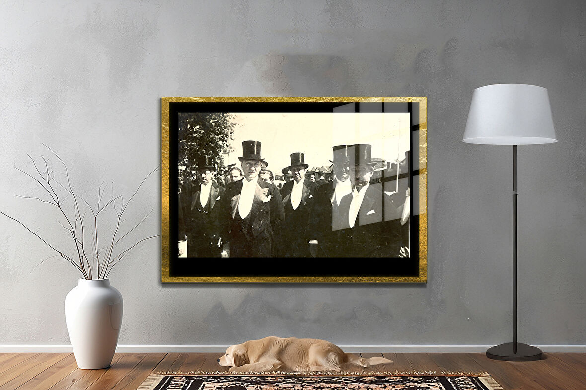 Gazi Mustafa Kemal Atatürk ÖZEL SERİ^# Miyrem  Design Cam Tablo Model: 800