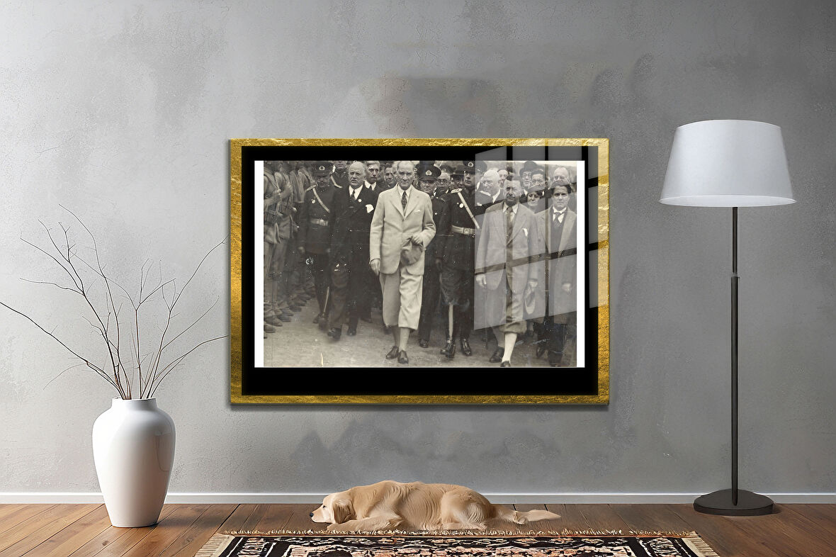 Gazi Mustafa Kemal Atatürk ÖZEL SERİ^# Miyrem  Design Cam Tablo Model: 801