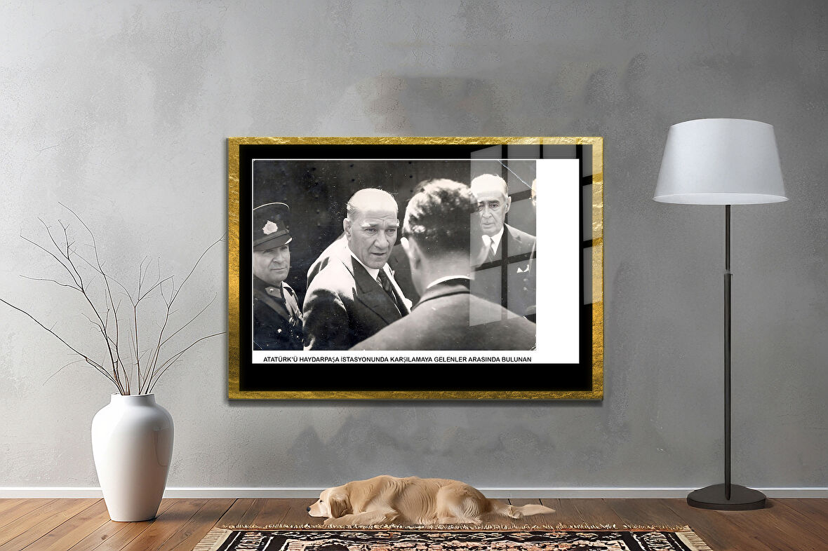 Gazi Mustafa Kemal Atatürk ÖZEL SERİ^# Miyrem  Design Cam Tablo Model: 802