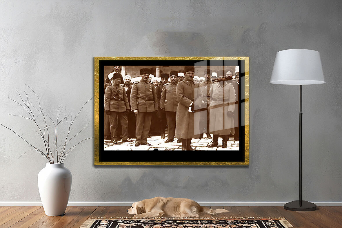 Gazi Mustafa Kemal Atatürk ÖZEL SERİ^# Miyrem  Design Cam Tablo Model: 809