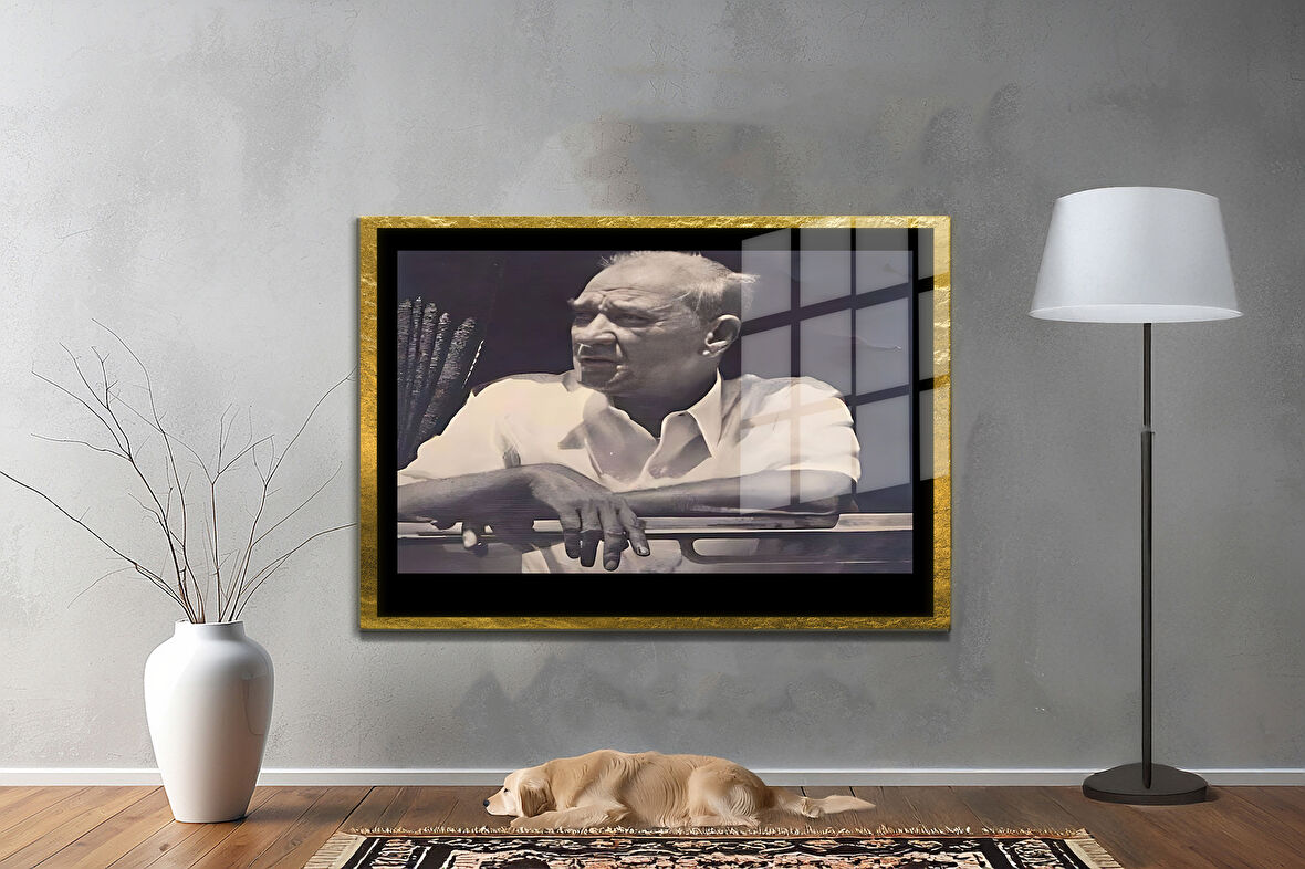 Gazi Mustafa Kemal Atatürk ÖZEL SERİ^# Miyrem  Design Cam Tablo Model: 814