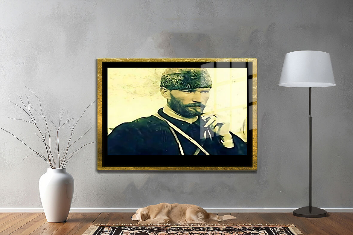 Gazi Mustafa Kemal Atatürk ÖZEL SERİ^# Miyrem  Design Cam Tablo Model: 815