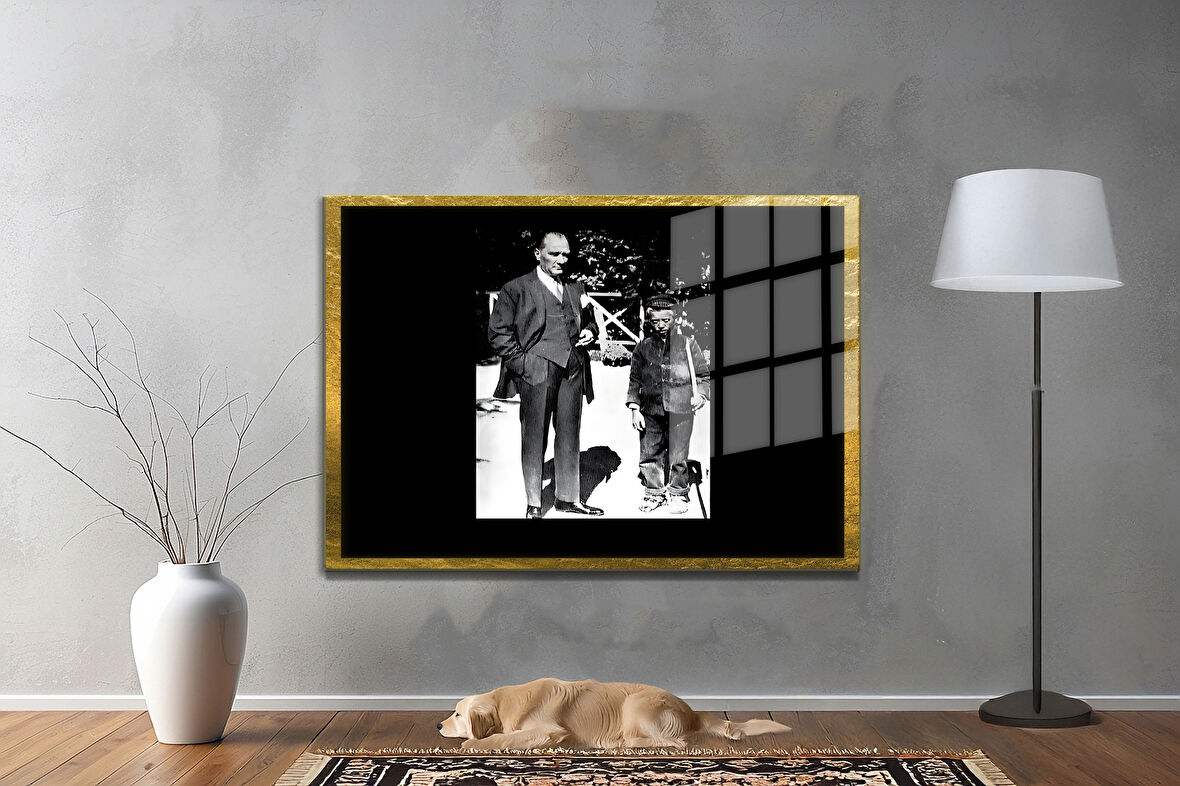 Gazi Mustafa Kemal Atatürk ÖZEL SERİ^# Miyrem  Design Cam Tablo Model: 818