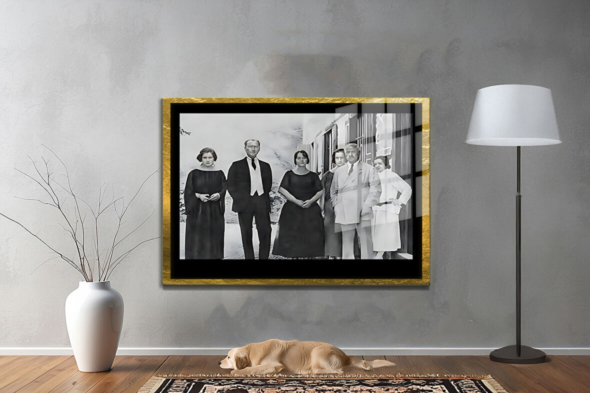 Gazi Mustafa Kemal Atatürk ÖZEL SERİ^# Miyrem  Design Cam Tablo Model: 820