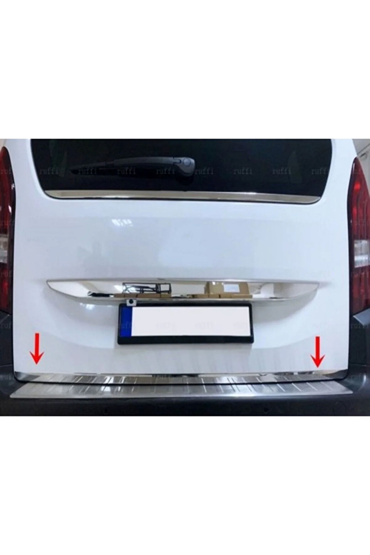Opel Combo 4 Krom Bagaj Alt Çıtası 2018 Üzeri Paslanmaz Çelik Uyumlu