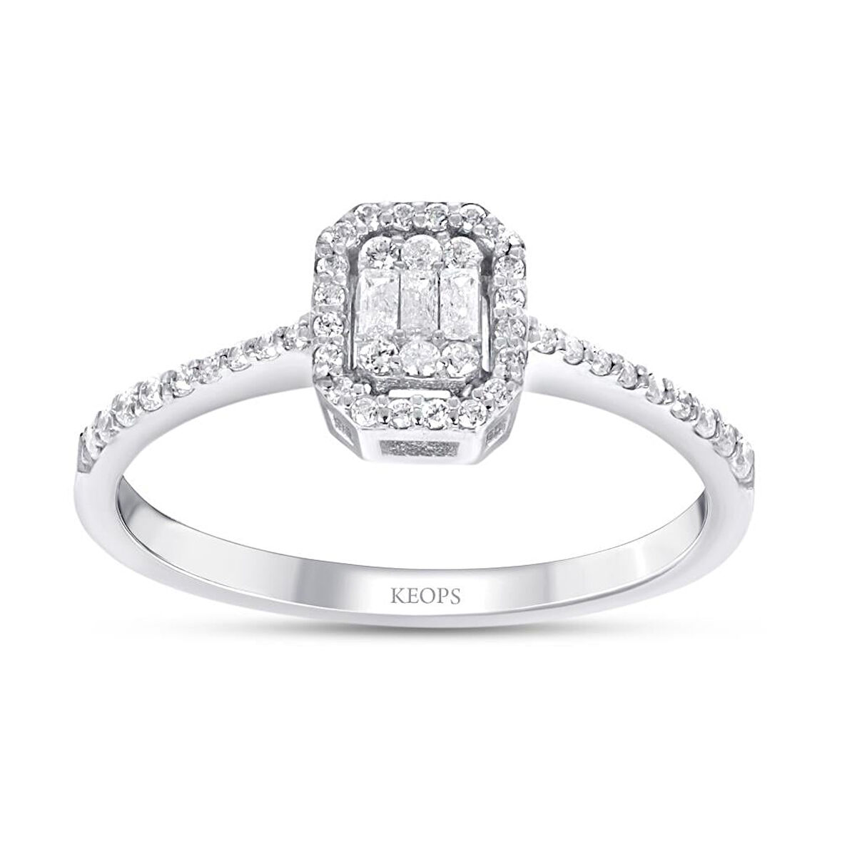 0.27 Karat Baget Pırlanta Yüzük