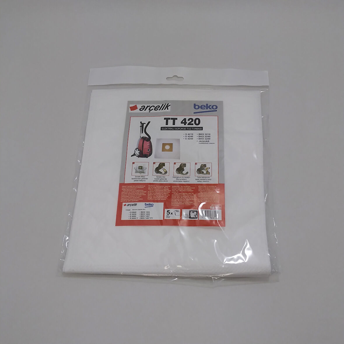 ARÇELİK TT 420 SENTETİK (2 PAKET 10 ADET )  ELEKTİRİK SÜPÜRGESİ UYGUN FİYAT İNDİRİMLİ