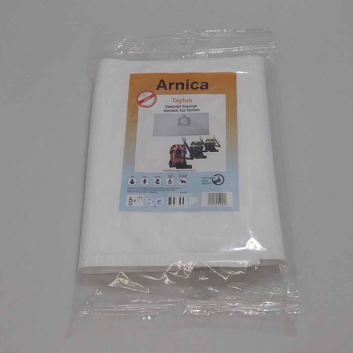 ARNİCA YIKAMALI SENTETİK ( 3 PAKET 15 ADET )  ELEKTİRİK SÜPÜRGESİ UYGUN FİYAT İNDİRİMLİ