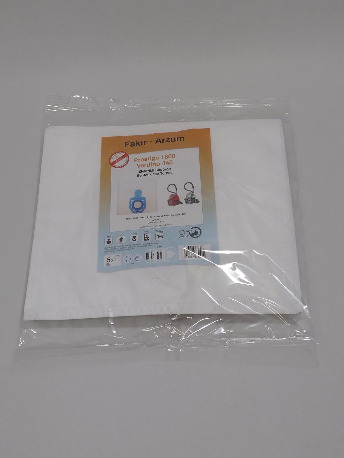 FAKİR PRESTİJ 1800 SENTETİK ( 4 PAKET 20 ADET ) ELEKTİRİK SÜPÜRGESİ