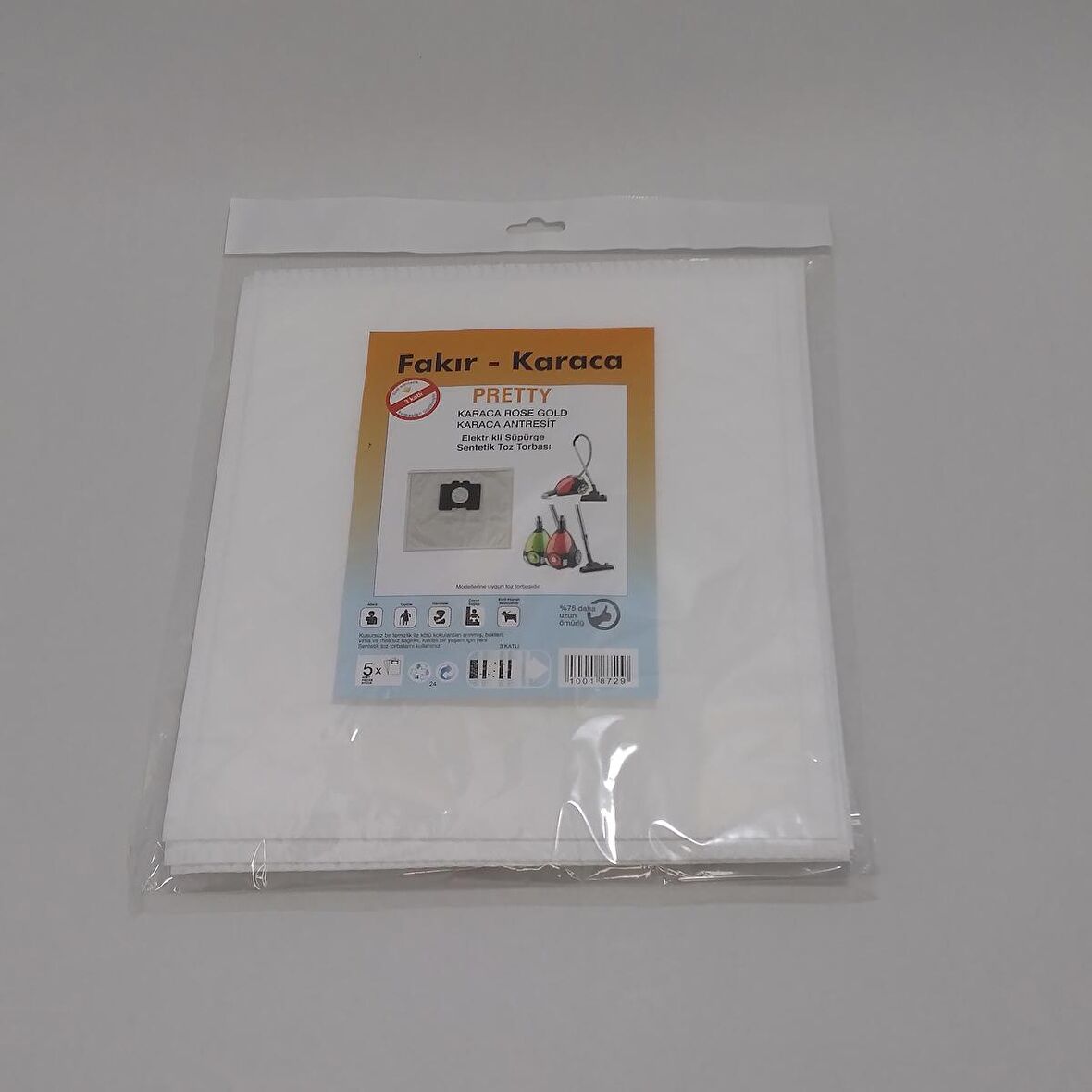FAKİR PRETTY SENTETİK ( 2 PAKET 10 ADET ) ELEKTİRİK SÜPÜRGESİ