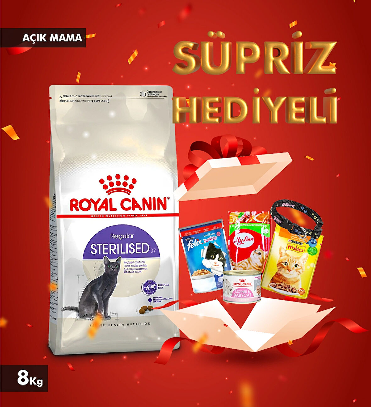Royal Canin Sterilised 37 Kısırlaştırılmış Açık Kedi Maması 8 Kg