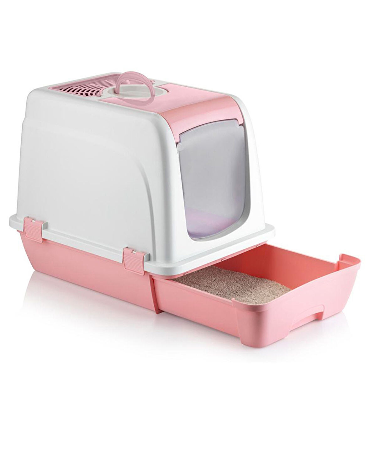 Orta Boy Çekmeceli Kapalı Kedi Tualeti Kürek Hediyeli 47 x 23,5 x 55cm