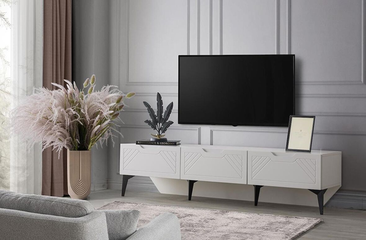 Dolunay Modern Membran Çekmeceli Tv Sehpası 180cm