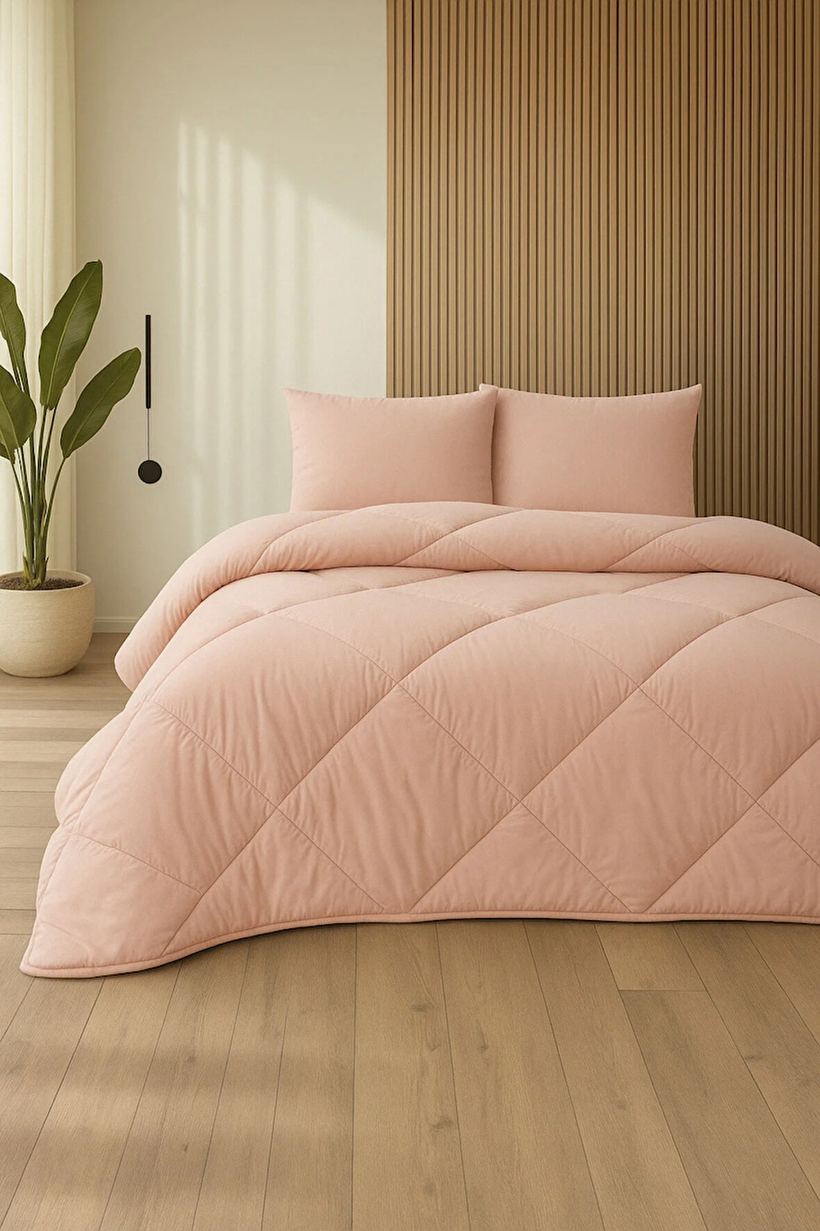 Pudra Soft Silikon Yorgan Çift Kişilik 195*215