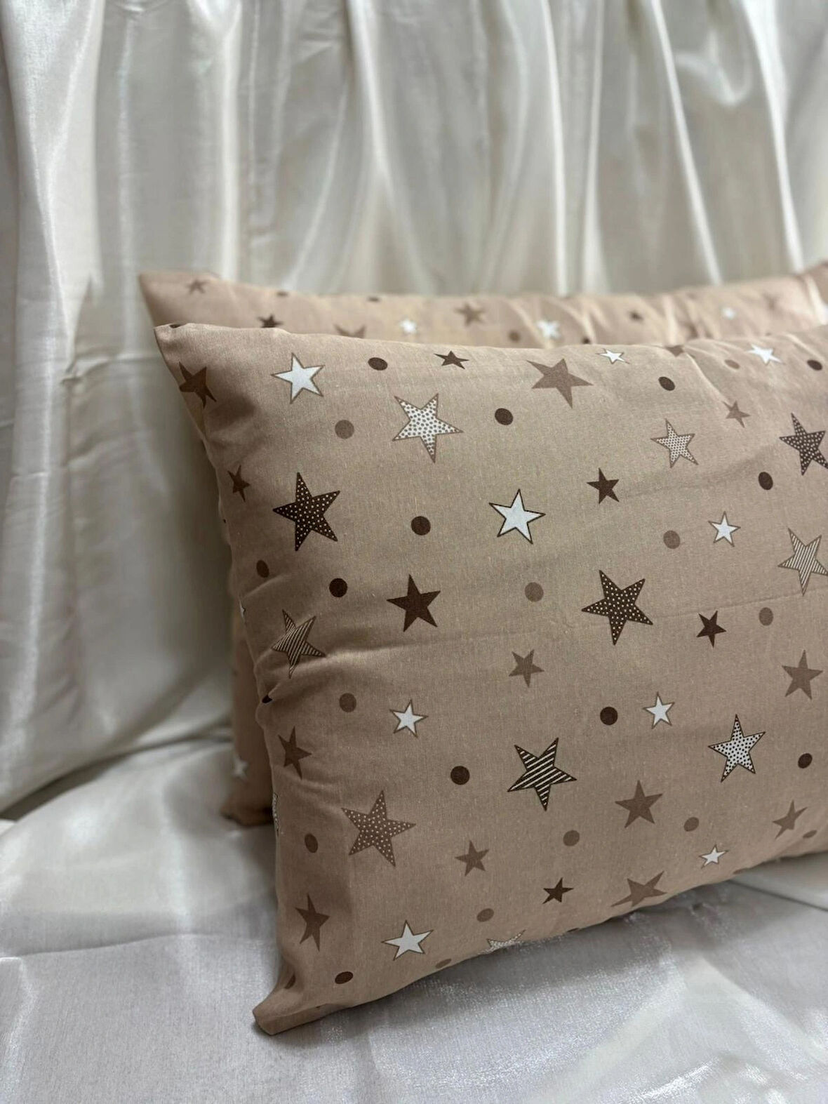 Desenli Fermuarlı | 2 Adet Yastık Kılıfı Pamuklu