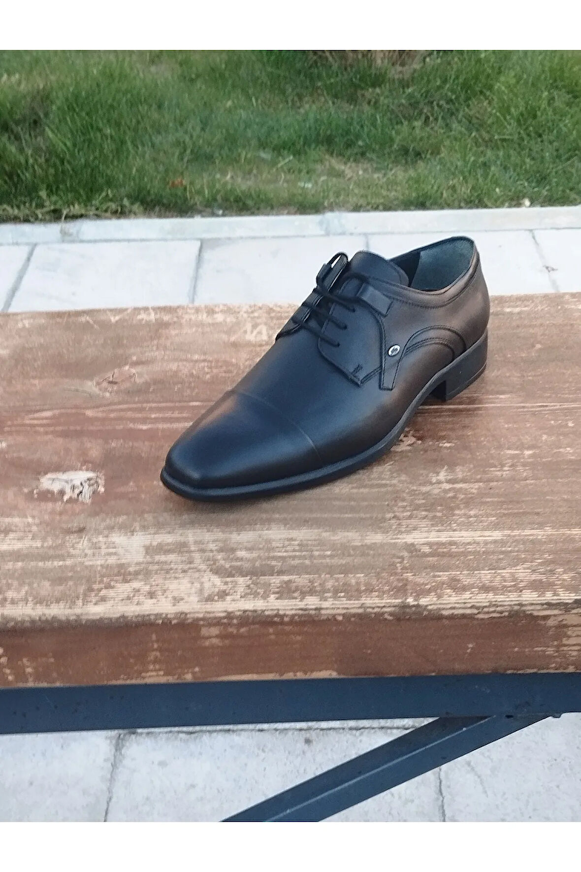 Erkek Mevsimlik Kundura Hakiki Deri  Kauççuk Taban Bağlı