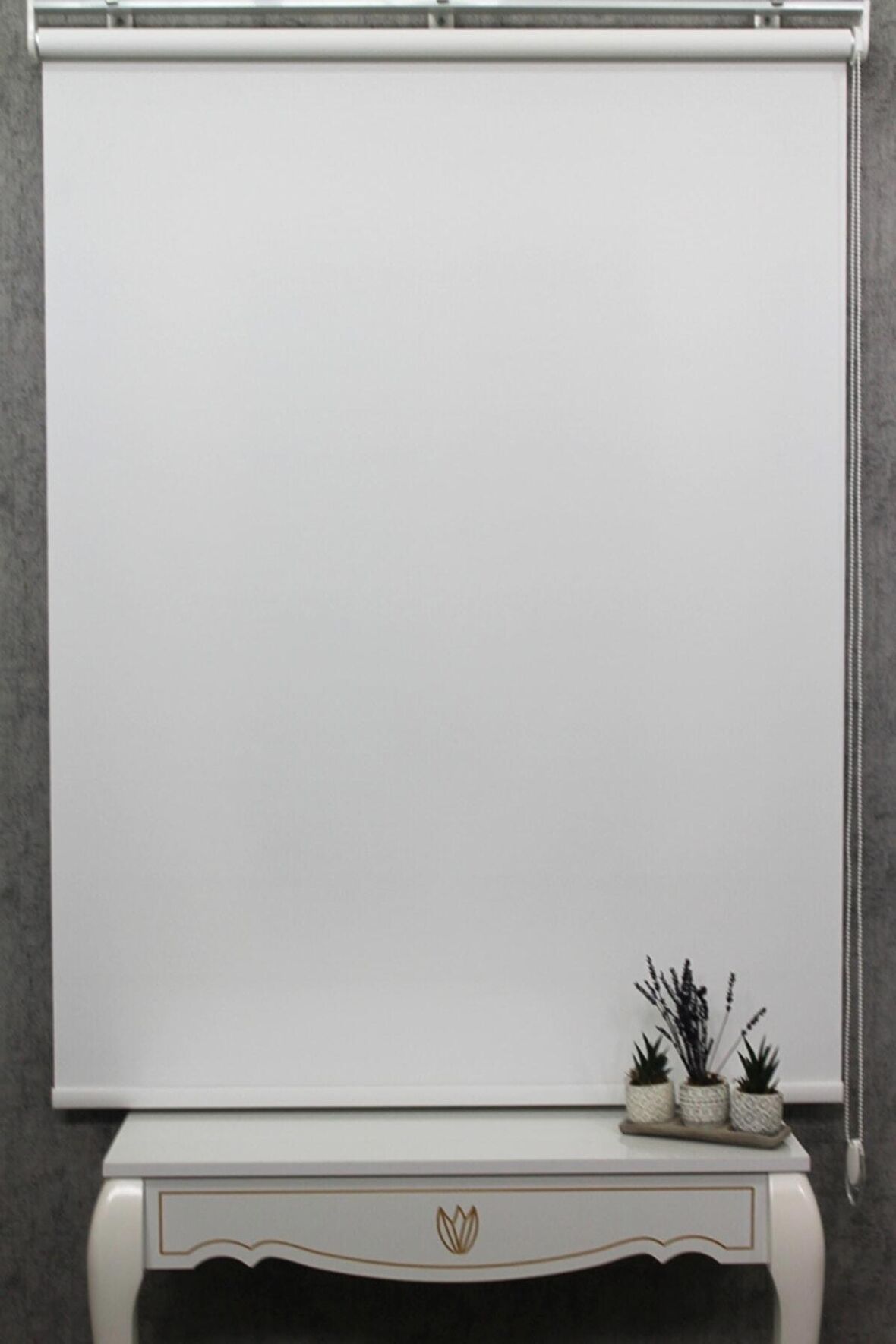 Düz Ekru Güneşlik Stor Perde