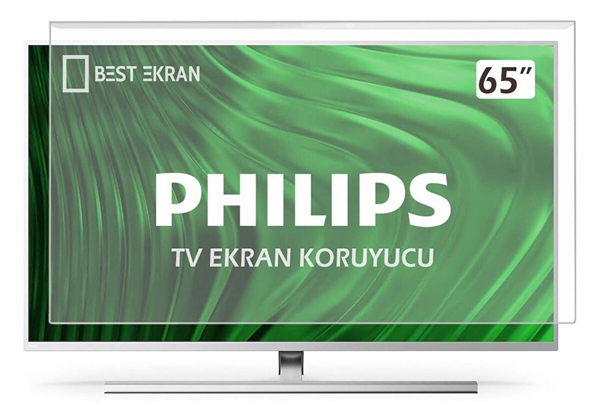 Philips 65PUS8949 TV EKRAN KORUYUCU - Philips 65" inç 4K Ambilight Kırılmaz Koruyucu Şeffaf paneli 