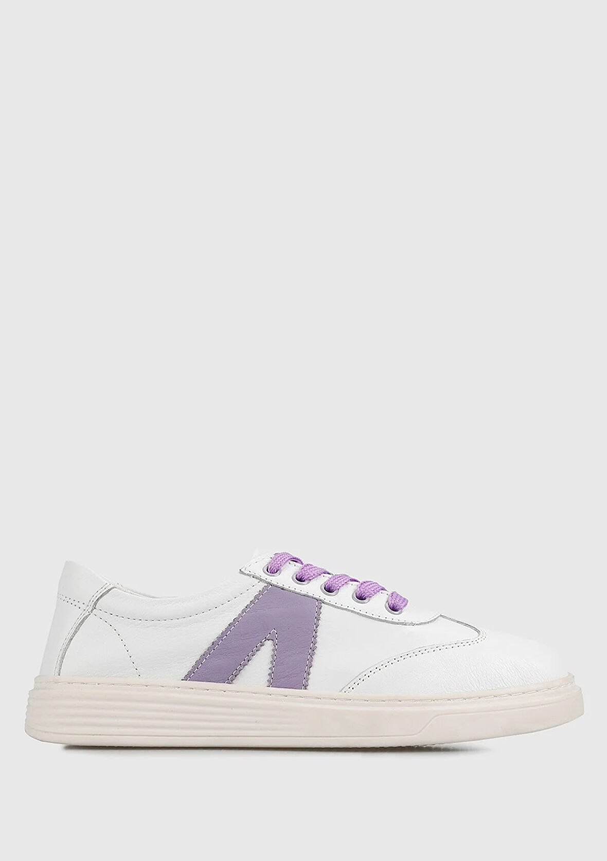 Lila Deri Kadın Sneaker