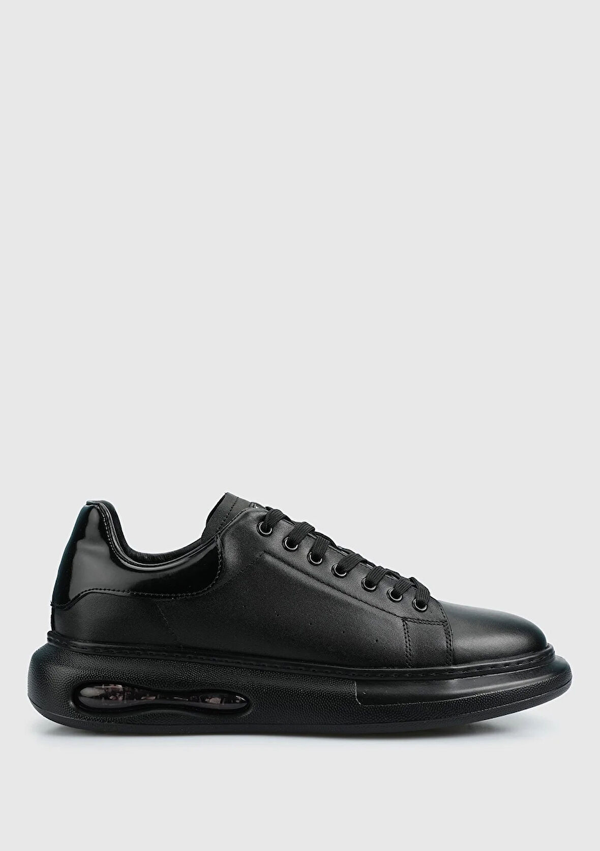 Siyah Deri Erkek Sneaker