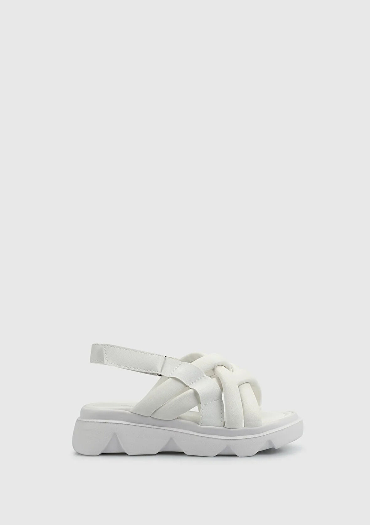 Beyaz Kız Çocuk Düz Sandalet