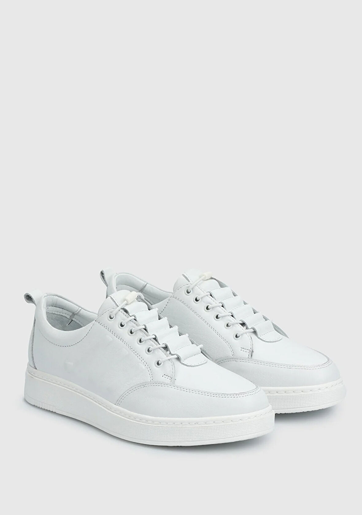 Beyaz Deri Erkek Ayakkabı