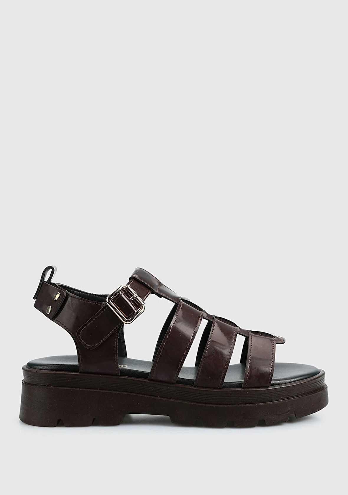 Kahve Kadın Düz Sandalet