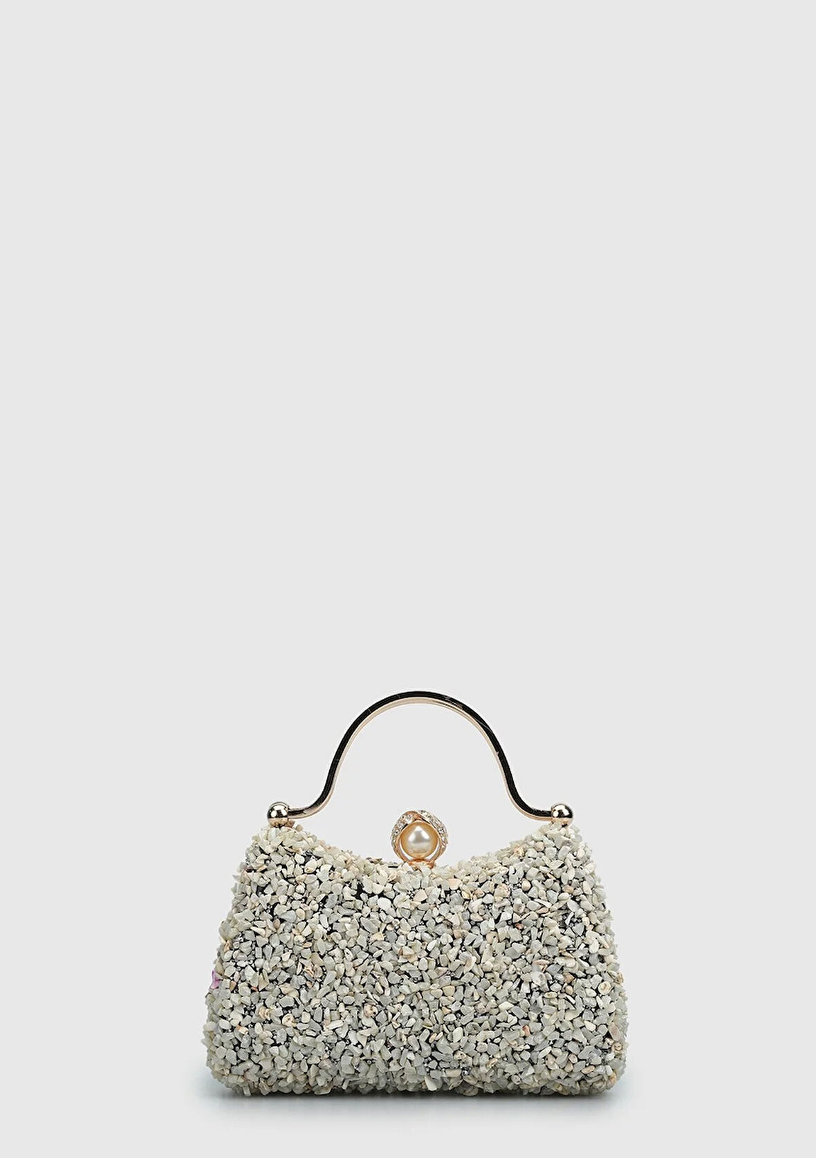 Bej Kadın Abiye Çanta