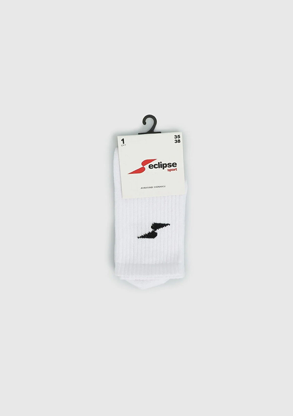 Beyaz  Eclipse Sport ES002 Beyaz Tenis Tekli Çorap