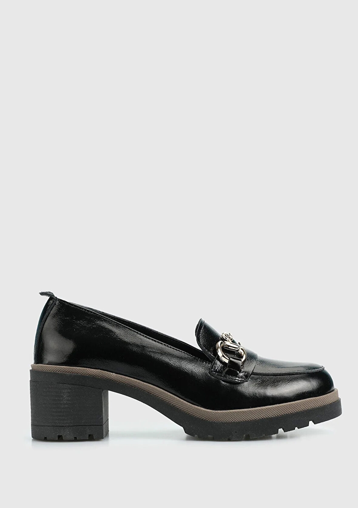 Siyah Deri Kadın Ayakkabı