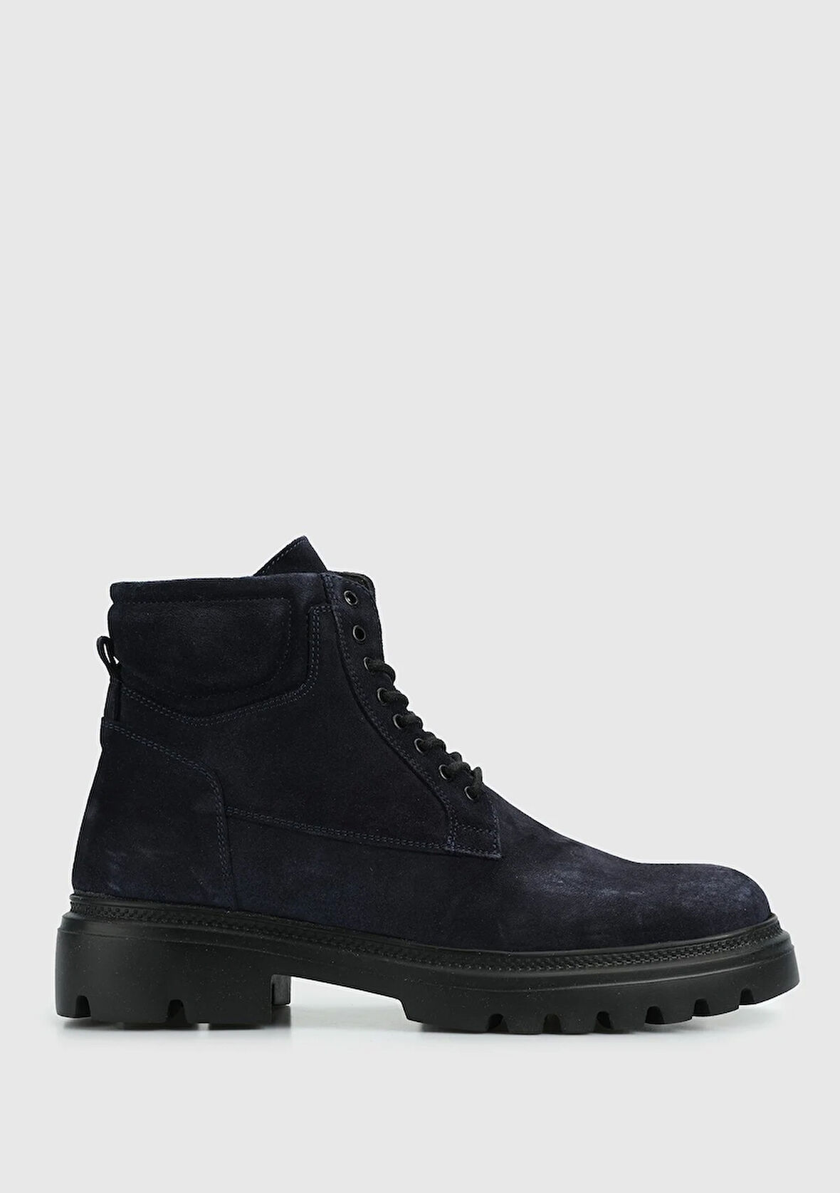 Lacivert Deri Erkek Bot