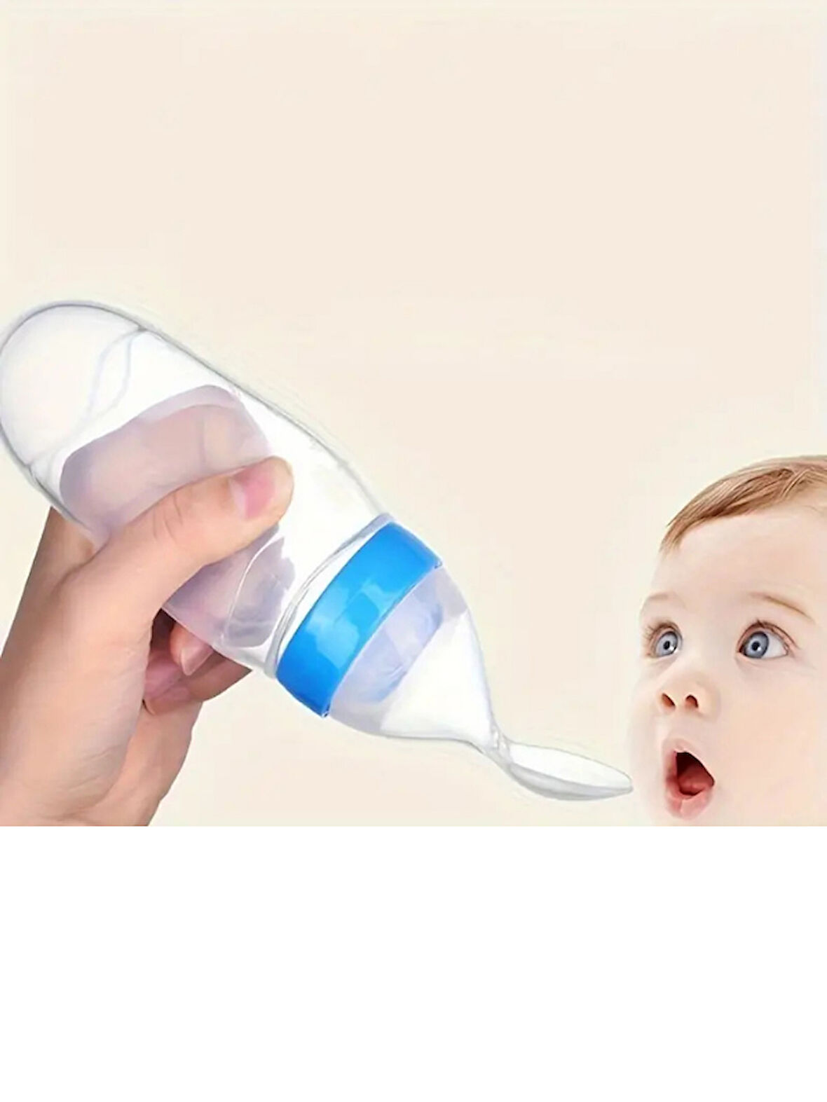 Silikon Çocuk Yemek Torbası ve Sıkma Kaşığı