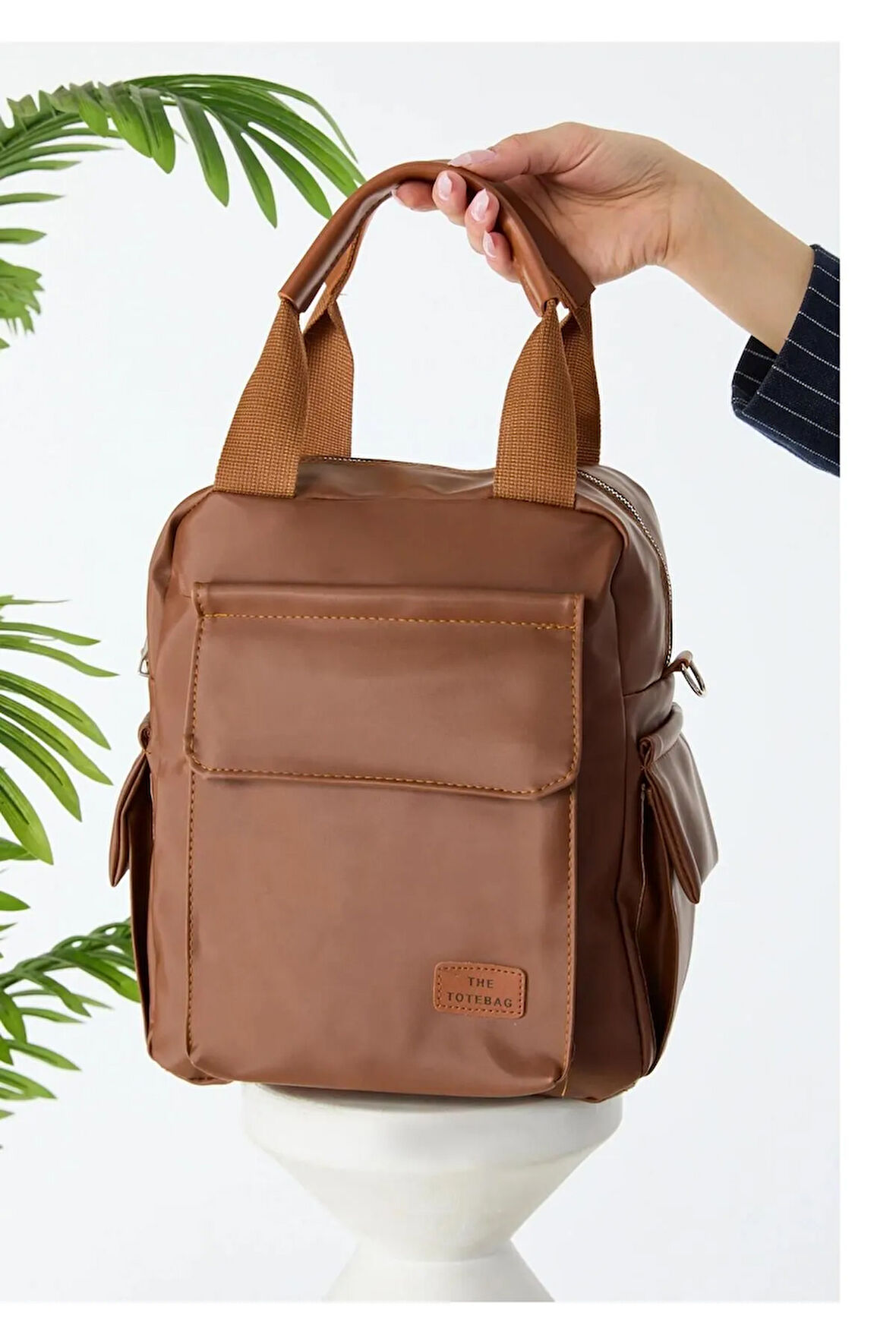 Saten Çok Bölmeli Sırt, Omuz ve El Çantası