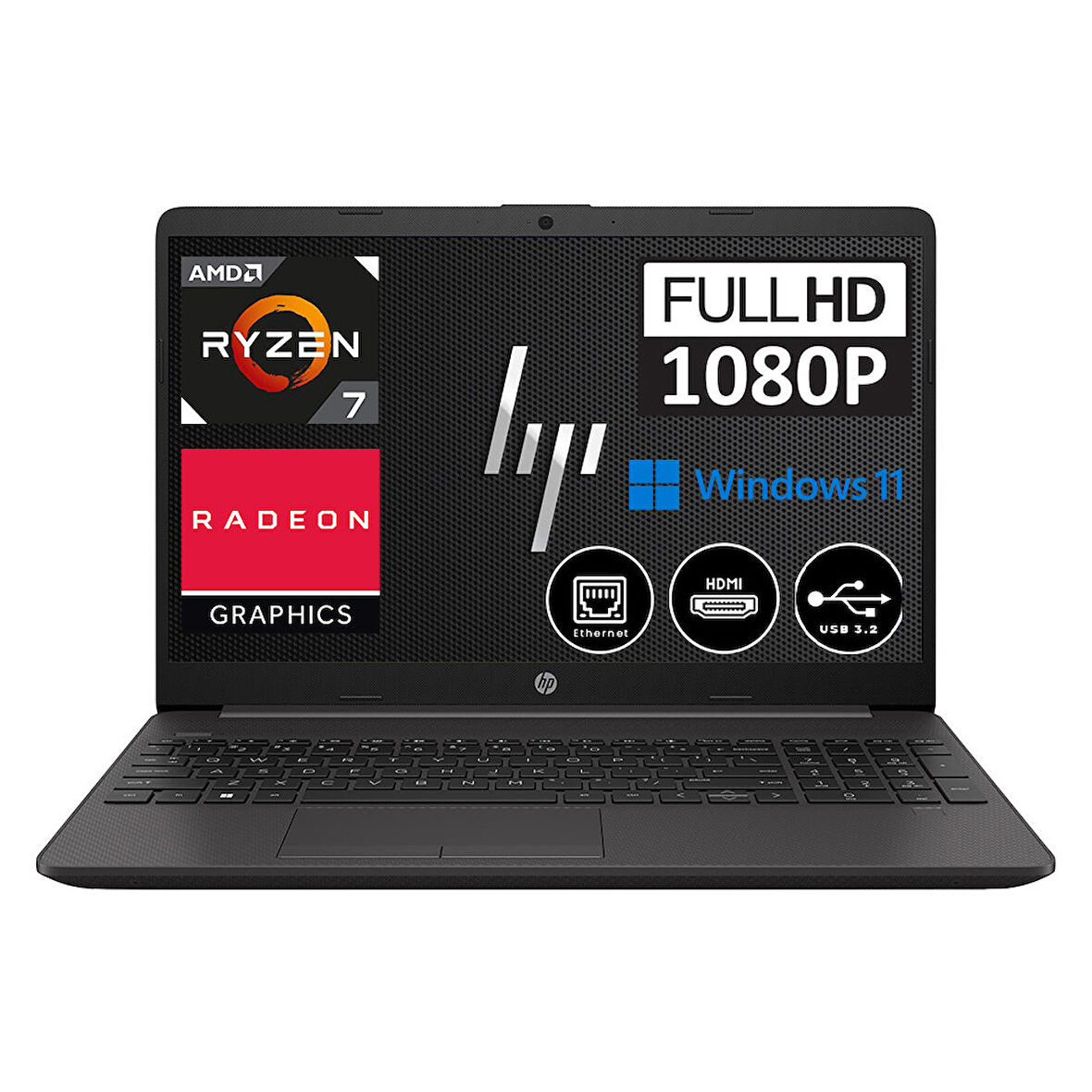 Hp 255 G9 AMD Ryzen 7 5825U 32GB 256GB SSD Windows 11 Home 15.6" Fhd  Taşınabilir Bilgisayar 6Q8N3ESWH09