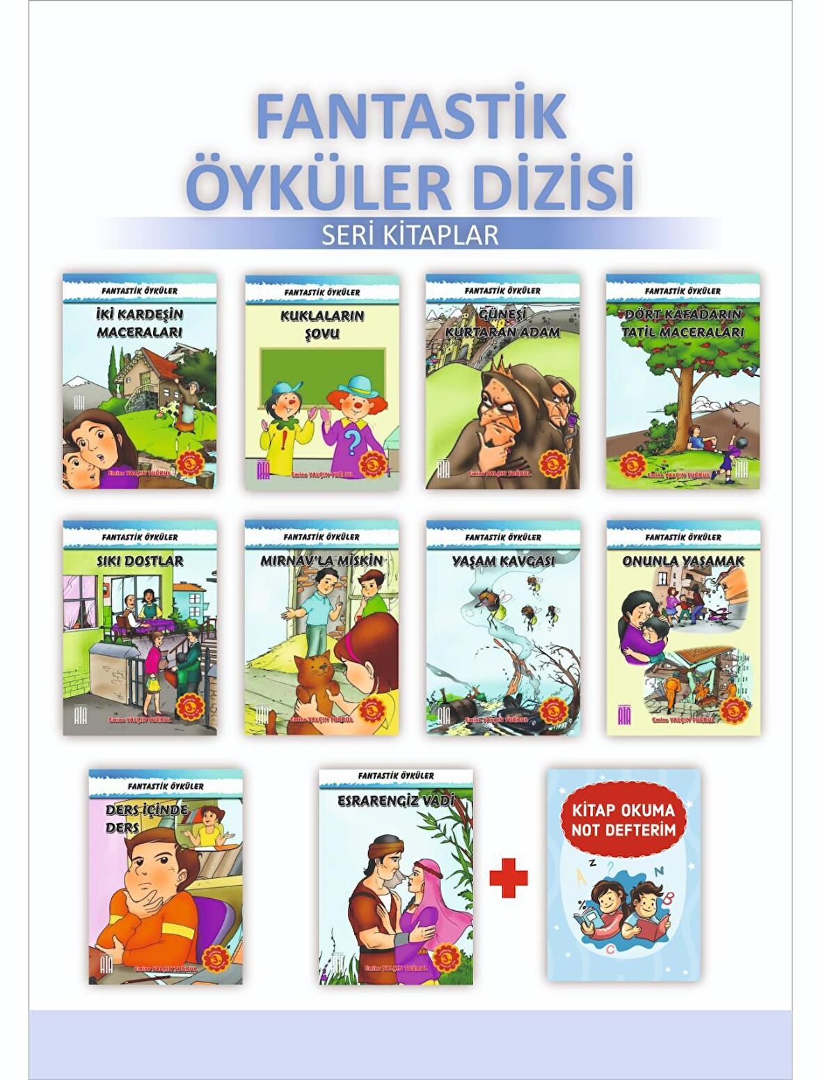 Ata 3.Sınıflar İçin Fantastik Öyküler Dizisi + Kitap Okuma Not Defteri