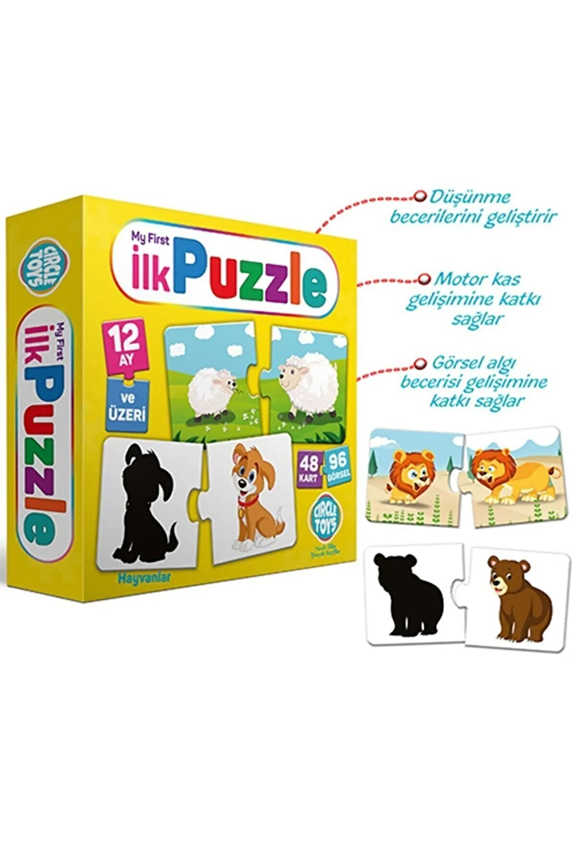 Özlem Toys My First Ilk Puzzle Algılama Koordinasyon Kavrama Düşünme Becerisi Gelişimi.