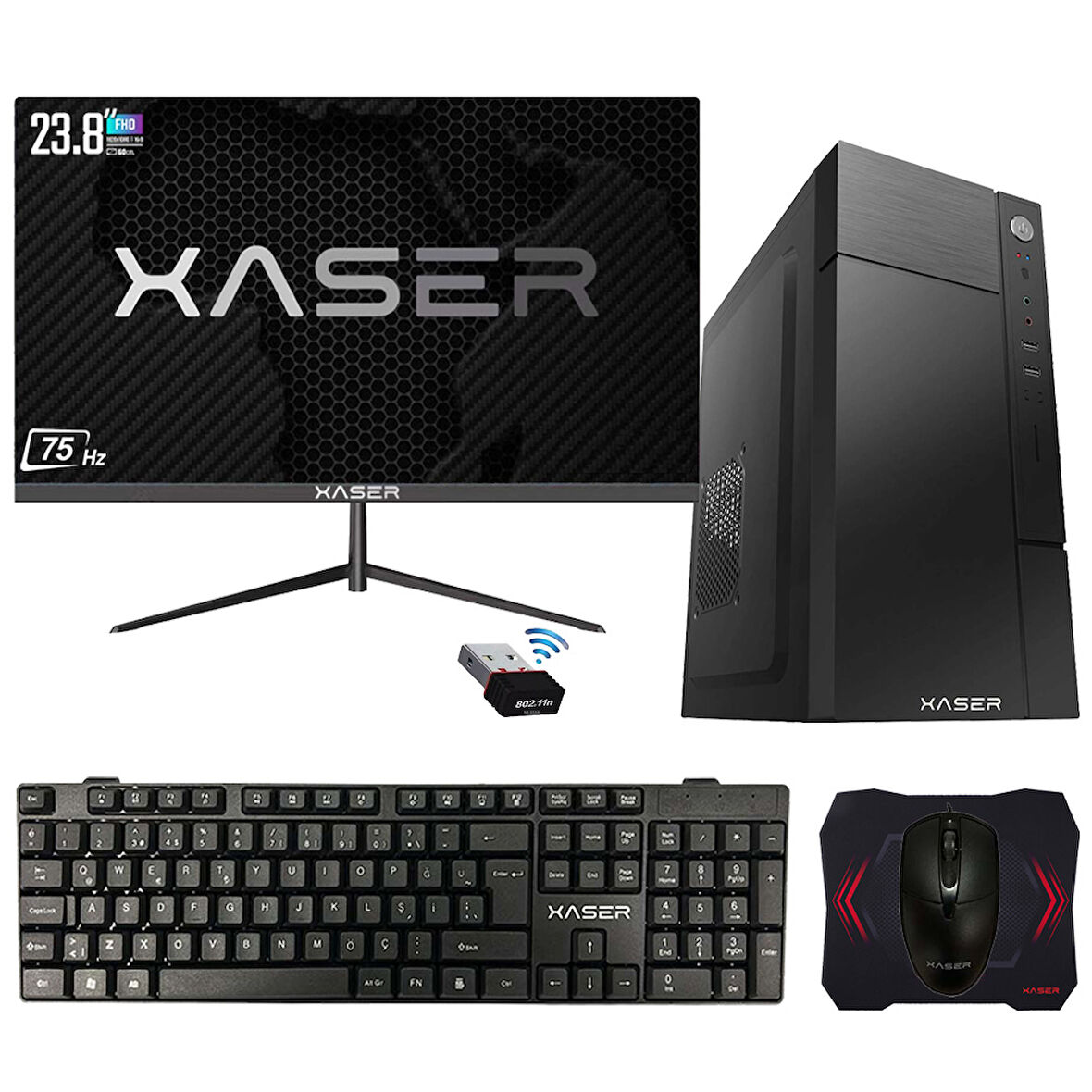 Xaser Xsr419 i7 4770 8GB Ram 512GB SSD 23.8" Monitör Masaüstü Ofis Bilgisayarı