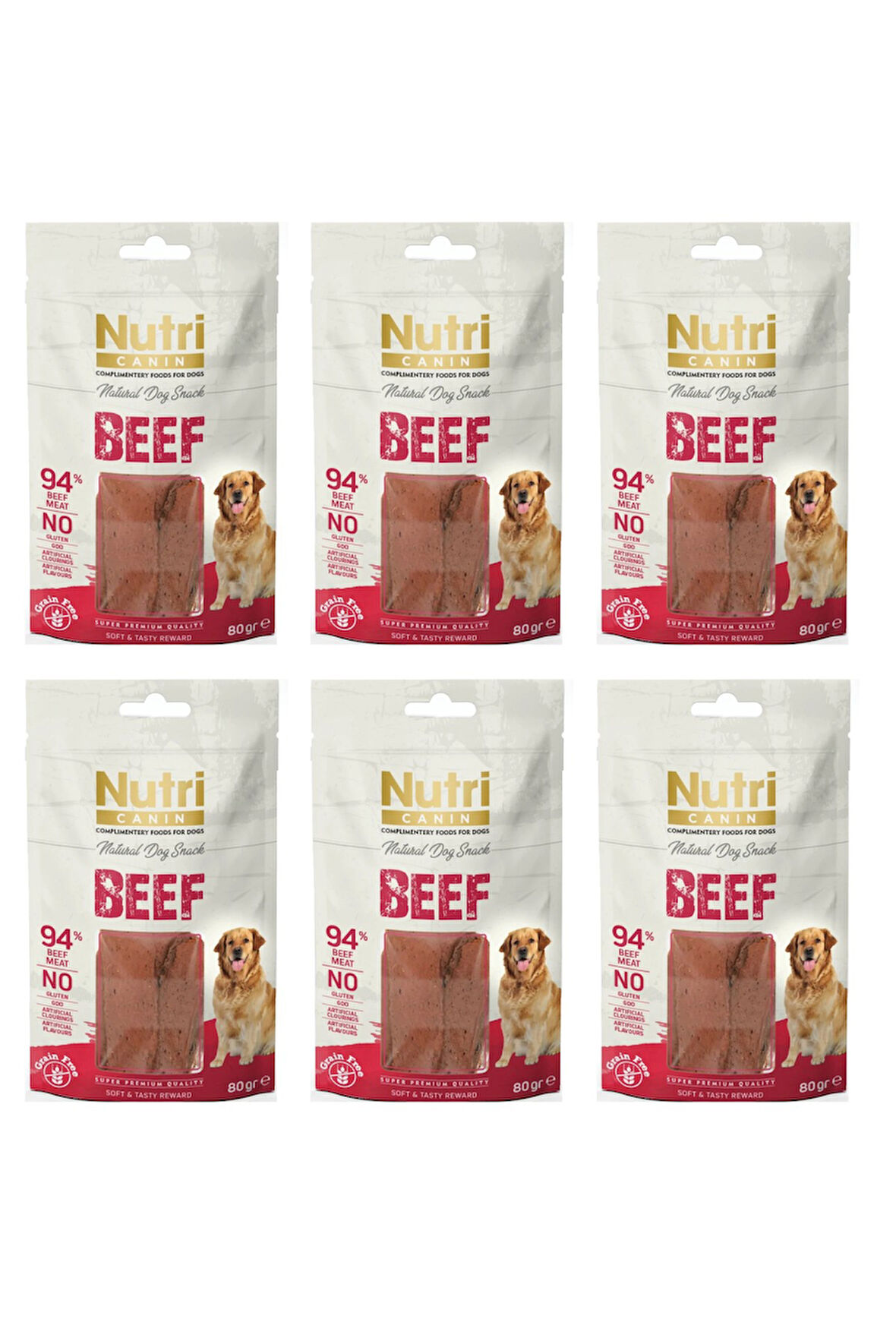 Nutri Canin Sığır Fileto Tahılsız Köpek Ödülü 80 Gr. X 6 Adet