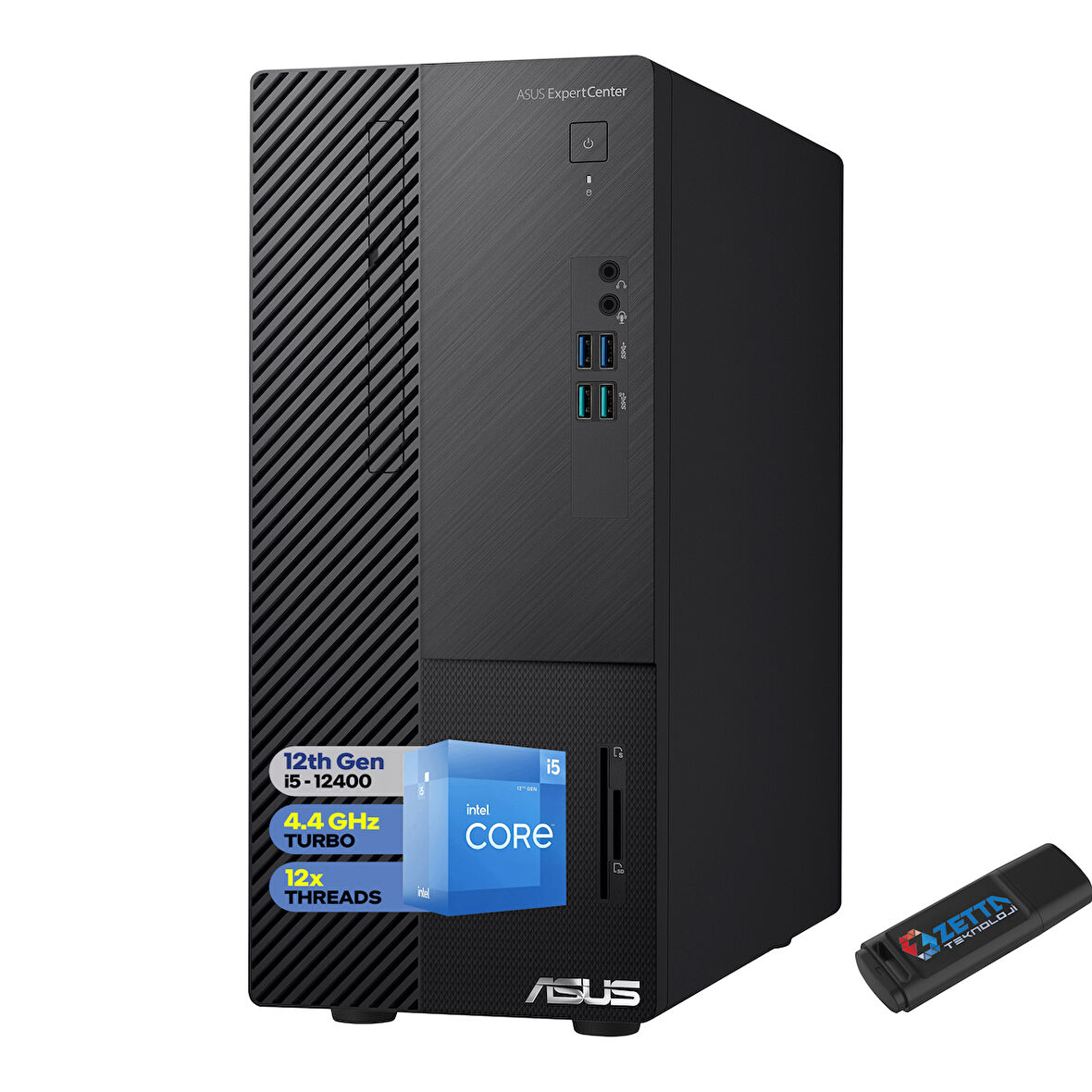 Asus Expertcenter D5 Mini Tower D500MD Intel Core I5 12400 8gb 1tb SSD Freedos Masaüstü Bilgisayar 5124000630F03+ZETTAUSBBELLEK