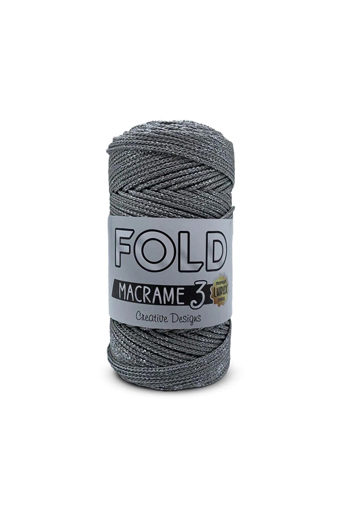 Fold Simli Makrome İpi No:3 Gümüş