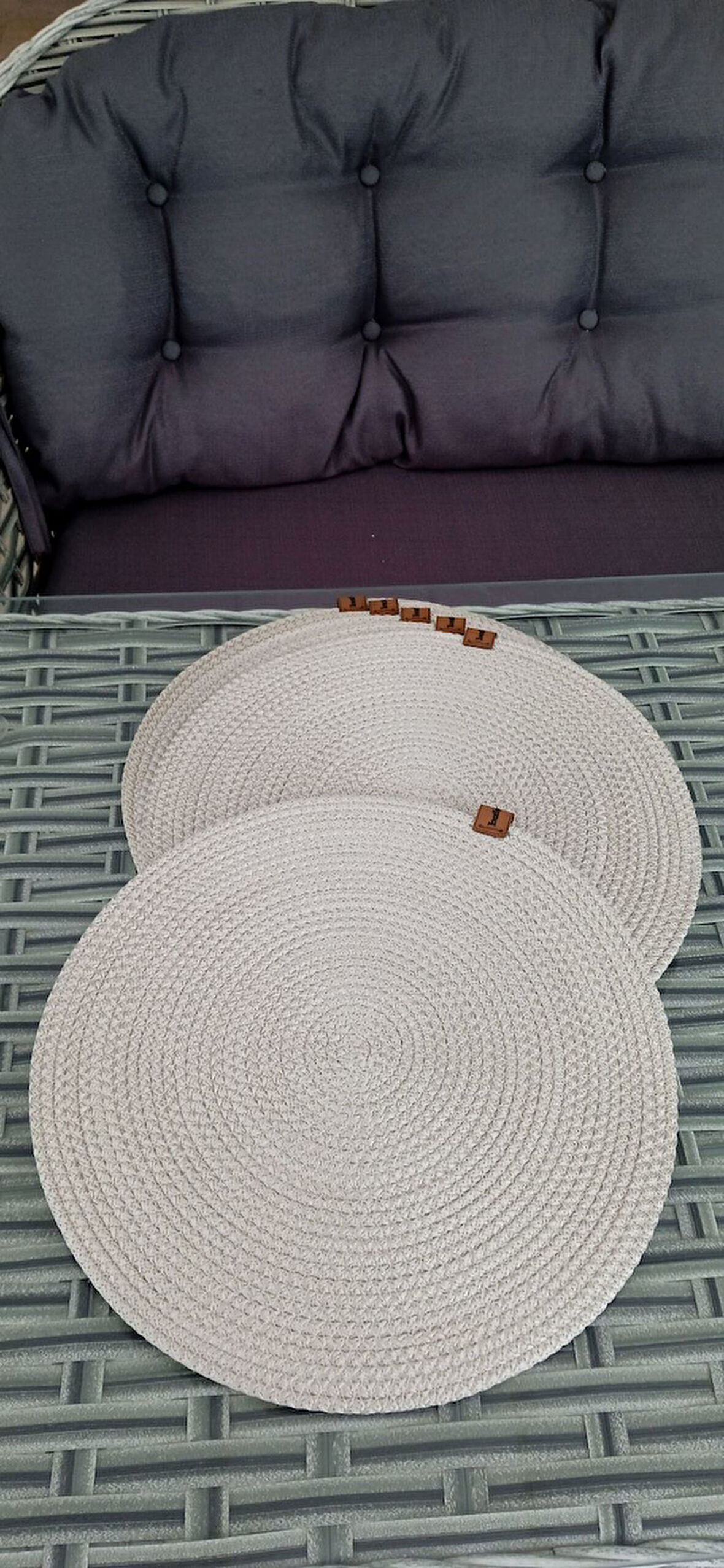 AMERİKAN SERVİS 6 ADET 32CM SUPLA KREM RUNNER 
