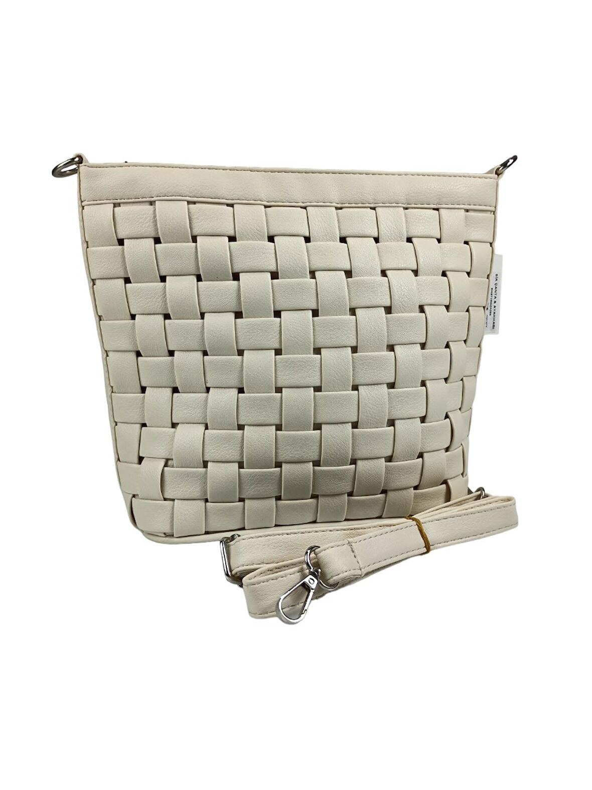 Hasır Örgü Ön Yüzey Çapraz Askılı  Saten İç Astarlı Orta Bölmeli Mükemmel İşçilik Yüksek Kalite Kadın Çanta