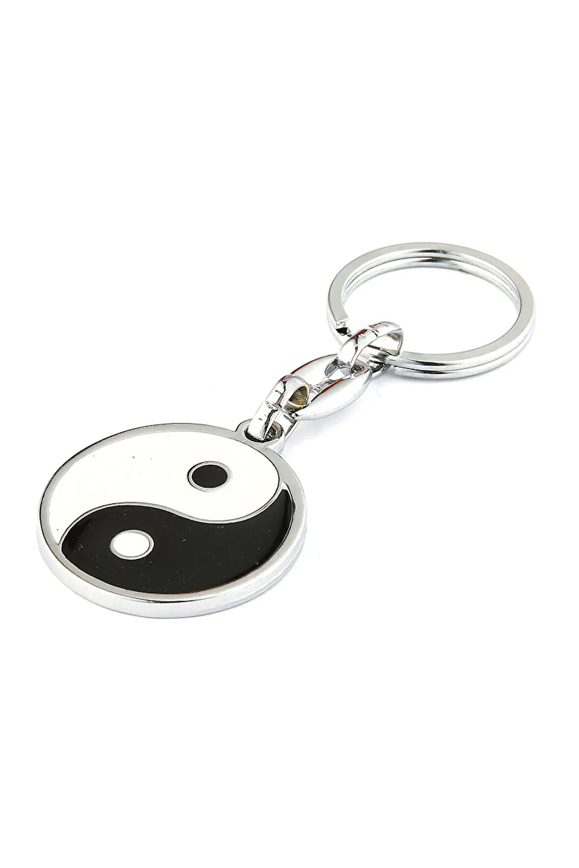 Unisex Ying Yang Siyah Beyaz Tasarımlı Anahtarlık ''NewLifePromosyon'' MDL281