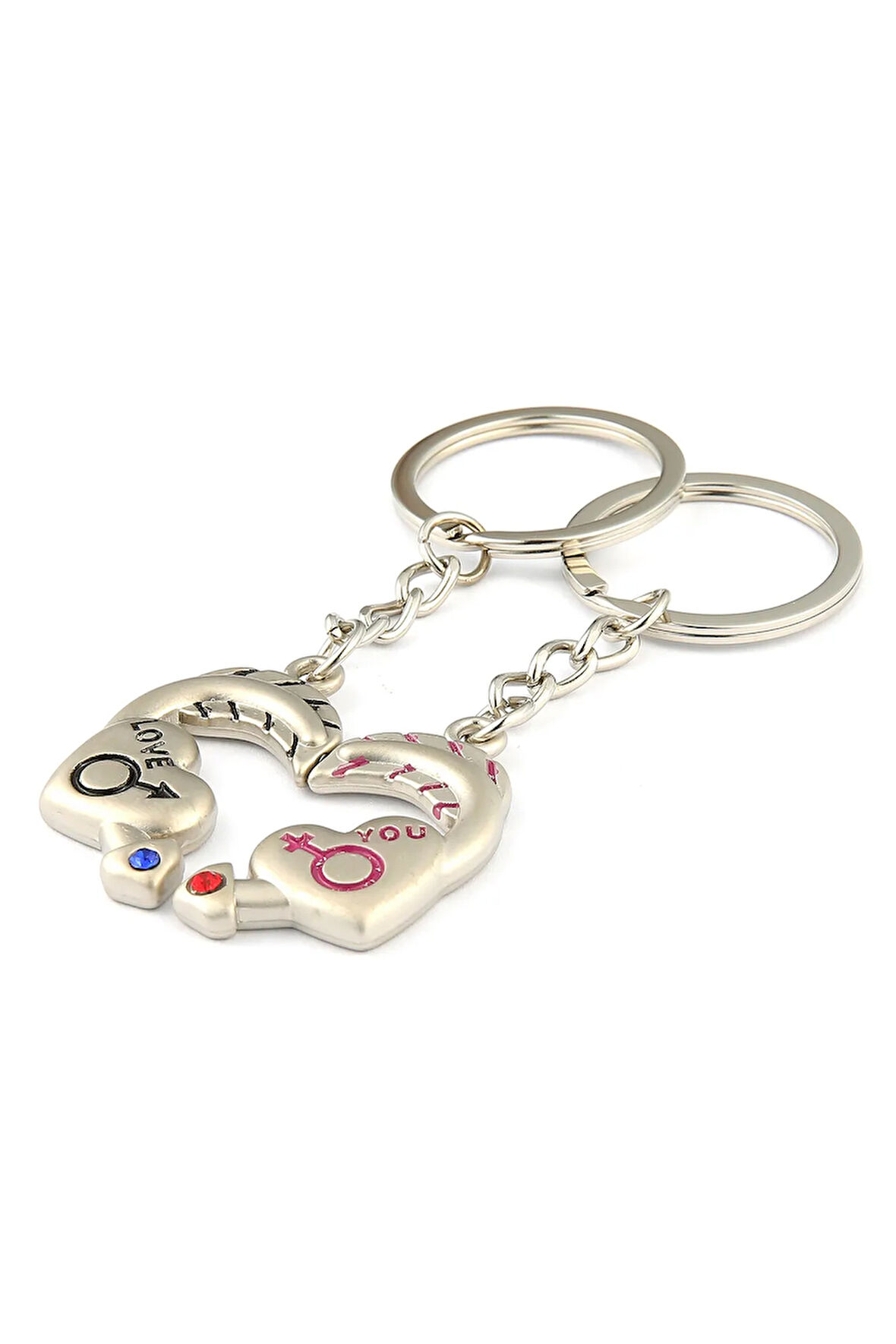 Taşlı Sevgili Çift Tasarımlı Anahtarlık ''NewLifePromosyon'' MDL349